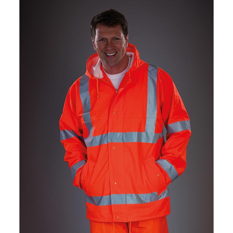 Hi-vis soft flex breathable U-dry jacket (HVS450) - Orange S